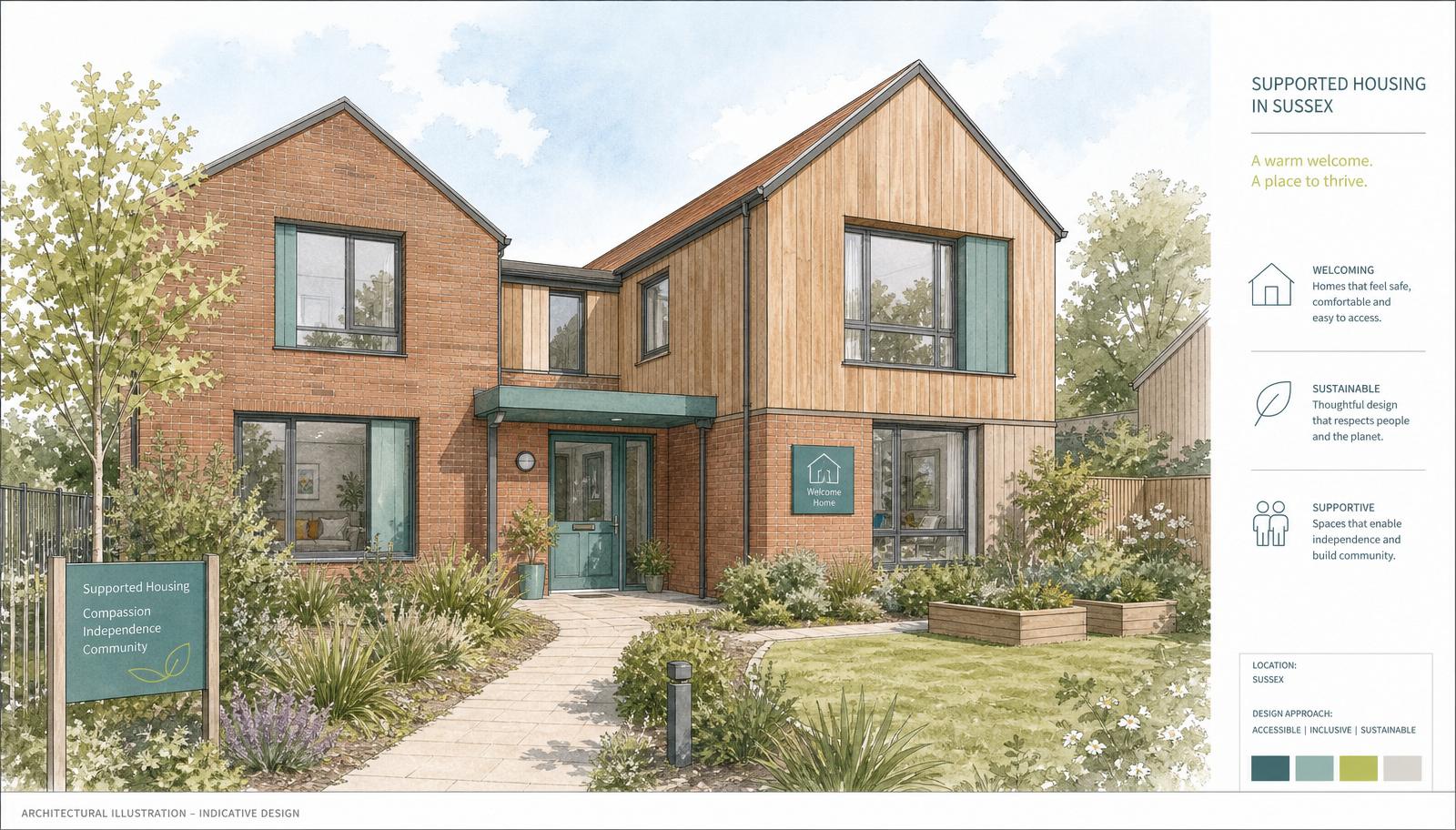 Sketch of a proposed second Gow Lodge home